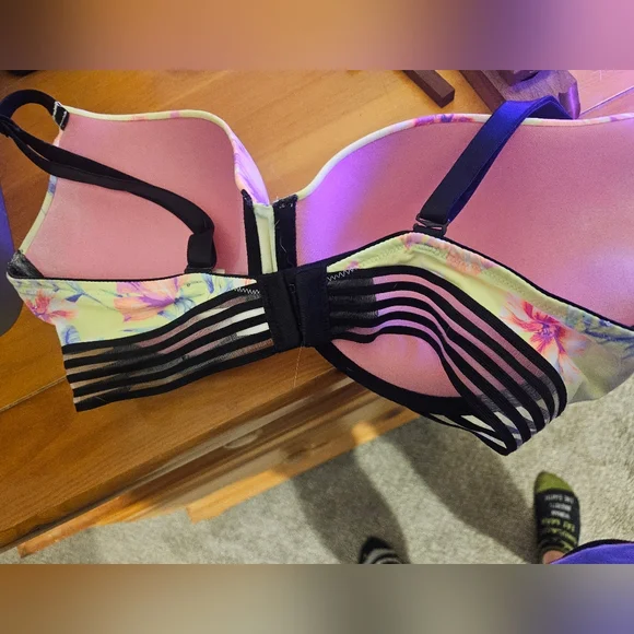 Victoria's Secret Floral Print Bra - Yellow and Pink - Picture 2 of 3
